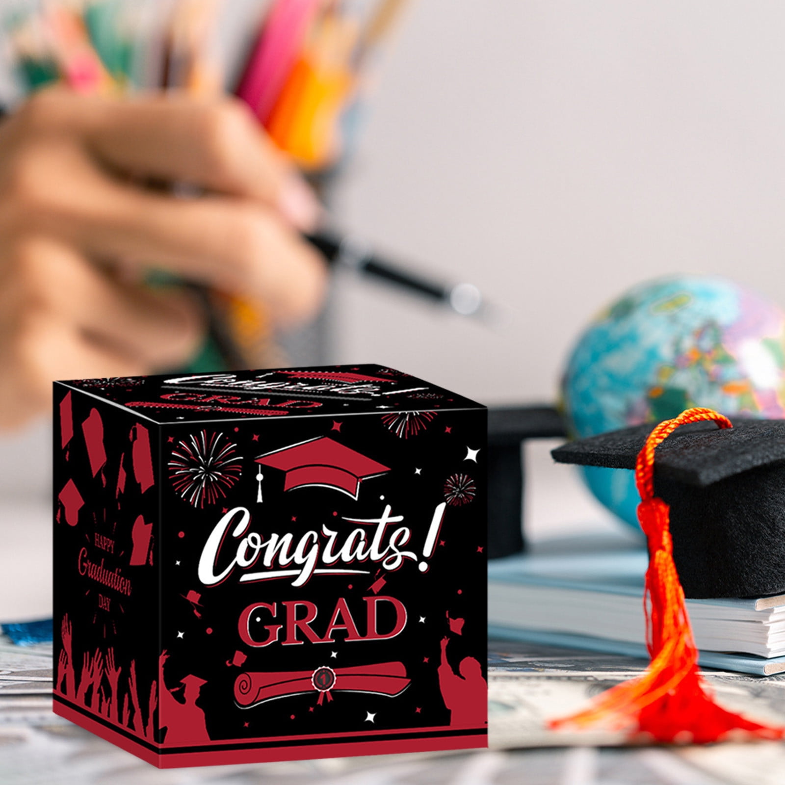 grad card holder box Graduation card box / Keepsake box – Primitive Weddings main image 1
