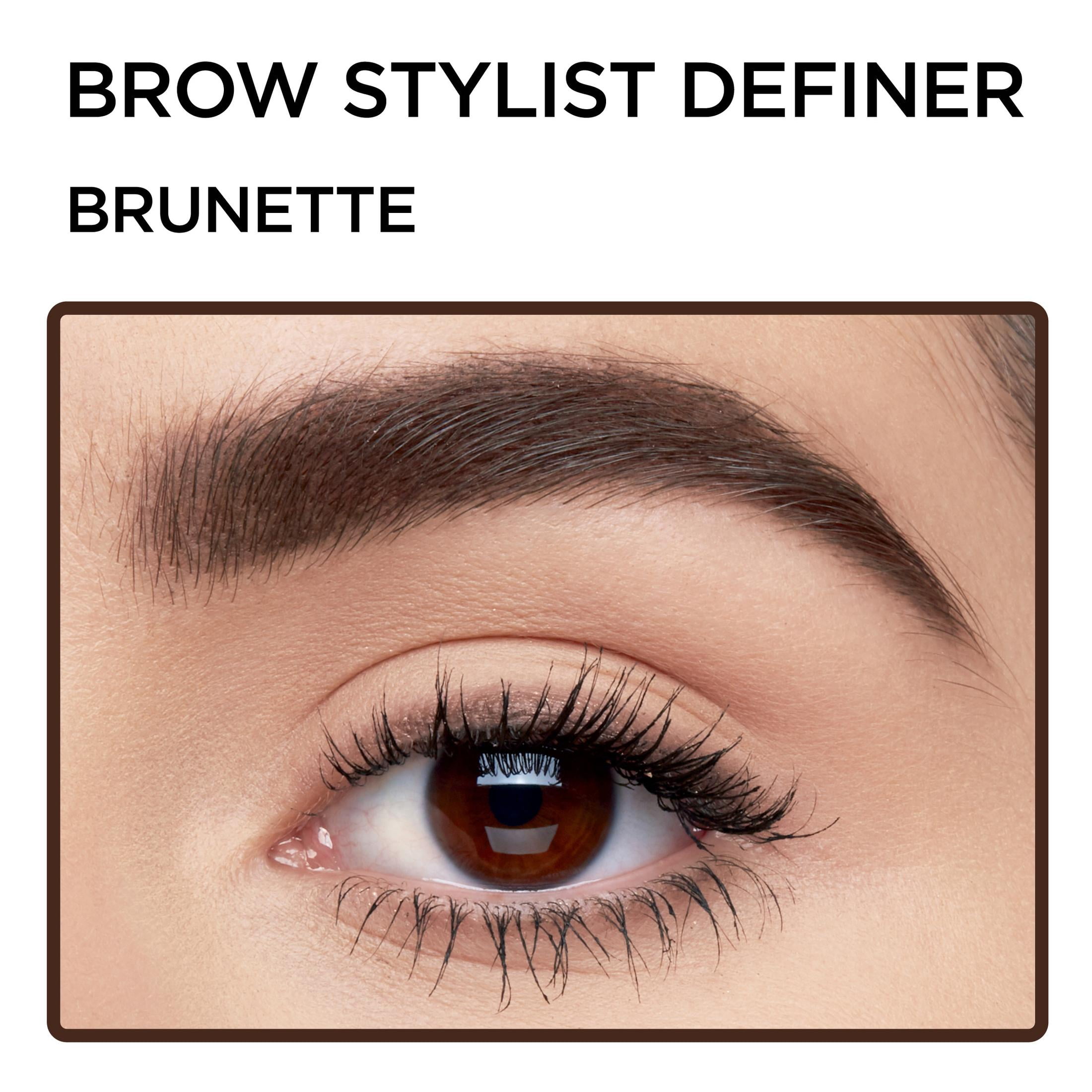 (2 pack) L'Oreal Paris Brow Stylist Definer Waterproof Eyebrow Pencil, Brunette, Defining, 0.003 oz