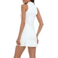 thumbnail image 5 of HDE Women's Tennis Dress Zip Golf Dresses w/ Separate Shorts White - XL, 5 of 6