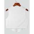 thumbnail image 4 of Men's Sleeveless O-neck Vests Mesh Patchwork Transparent Tank Tops, 4 of 5