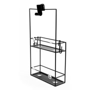 Umbra Cubiko Two Shelf Shower Caddy, Black