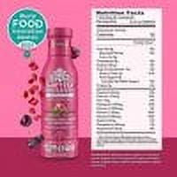 Karviva Organic High Fiber Plant-Based Juice, 6 Bottles, 12 FL oz, Ashitaba, Dark Cherry, and Pomegranate Flavor
