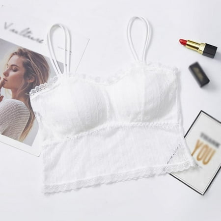 

Elaydool Lace Tanks top Comfortable Breathable Bras for Women Female Camisoles Hollow Out Women Solid Strap Tanks