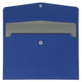thumbnail image 1 of Carpetas de archivo de PU, carpeta de sobre A4, bolsa de almacenamiento de documentos con cierre de botón (azul claro), 1 of 7