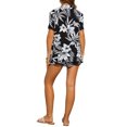 thumbnail image 3 of INSPIRAR CHIC Conjuntos de Ropa Hawaiana de 2 Piezas para Mujeres, Camisa de Botones Floral Tropical y Conjuntos de Pantalones Cortos Casual de Playa M Negro, 3 of 6
