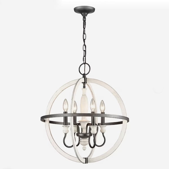 Elk Home Brownell 20-Inch Wide 4-Light Chandelier in Anvil Iron Finish