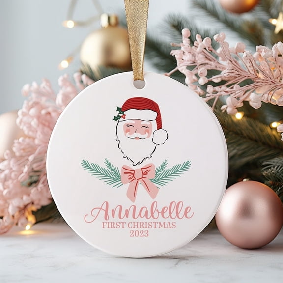 Santa Baby First Christmas Ornament, Personalized Baby Christmas Ornament, Reindeer Christmas, Santa Claus Holiday Baby Ornaments