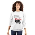 thumbnail image 3 of Stand Sit Kneel Religious Jesus Unisex Plus Fleece Graphic Sweatshirt Brisco Brands 4X, 3 of 5