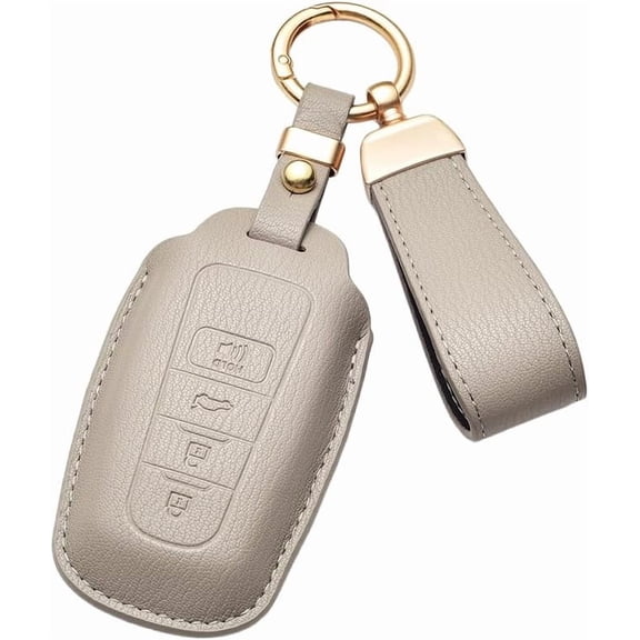 Key Fob Cover Compatible with Toyota Prius Camry Corolla CHR RAV4 Land Cruiser Highlander Avalon GT86 2017-2026 4 Button Keychain Case Holder Protector,Grey
