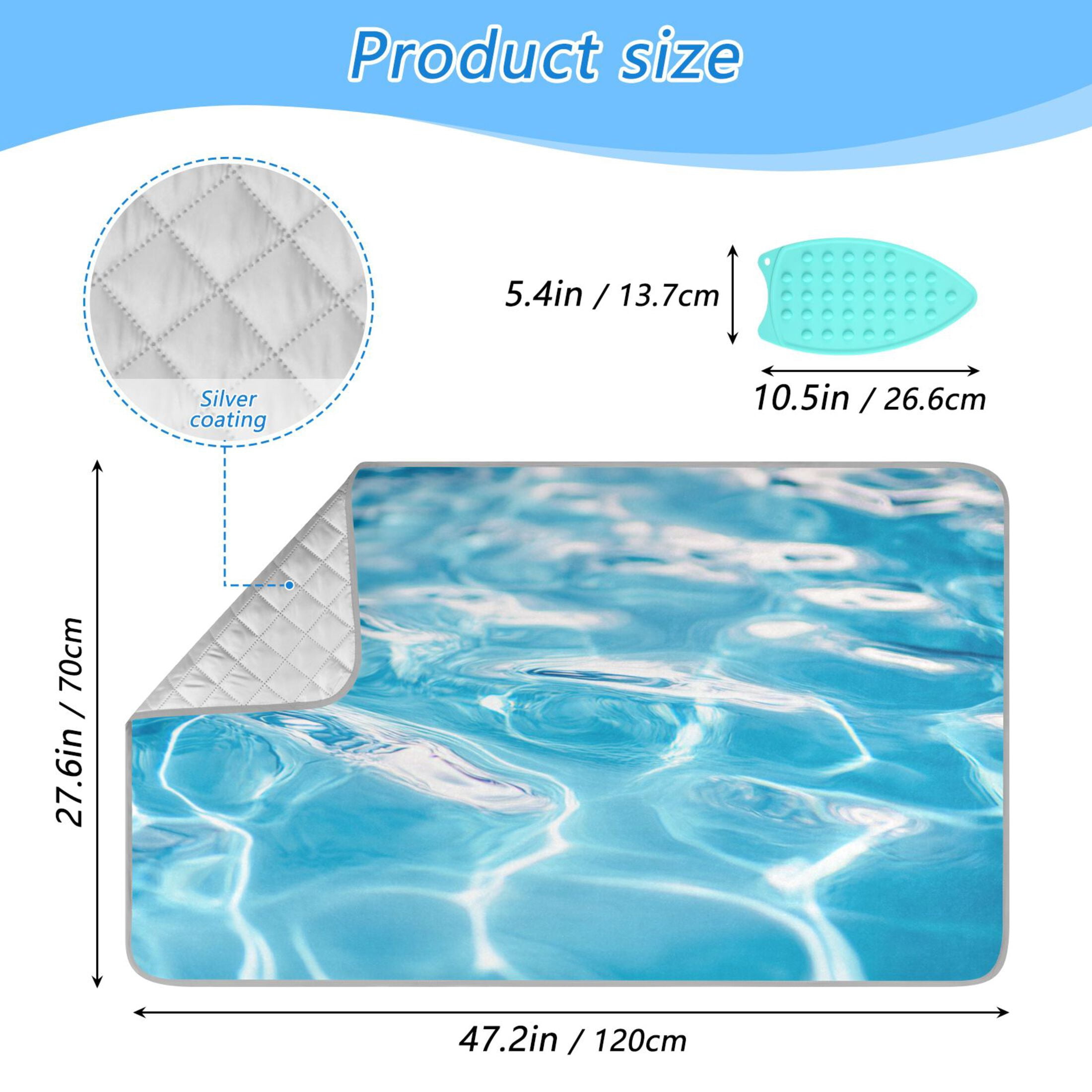 Clear Pool Water Ironing Mat Blanket Portable Travel Ironing Pad Heat Resistant Pad 47.2" x 27.6”