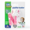 Baby Buddy Pacifier Holder Clip- Cute Fashionable Bear Clips onto Babys Shirt, Snaps to Paci, Teether, Toys, Pink, 1pk