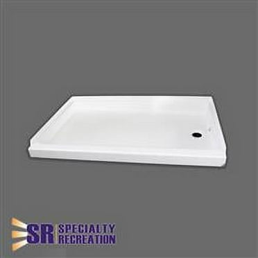 Specialty Recreation Shower Pan 24" x 36" Right Hand Drain White
