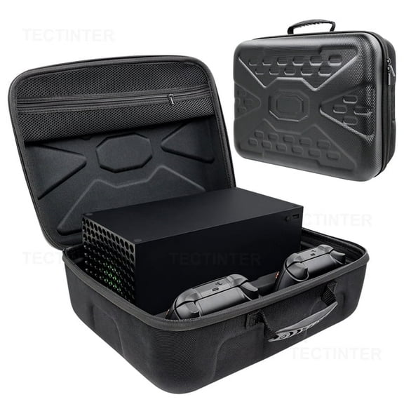 Hard Carrying Case for Xbox Series X, Travel Case Storage Bag for Xbox Series X Console Wireless Controller & Gaming Accessories - Black