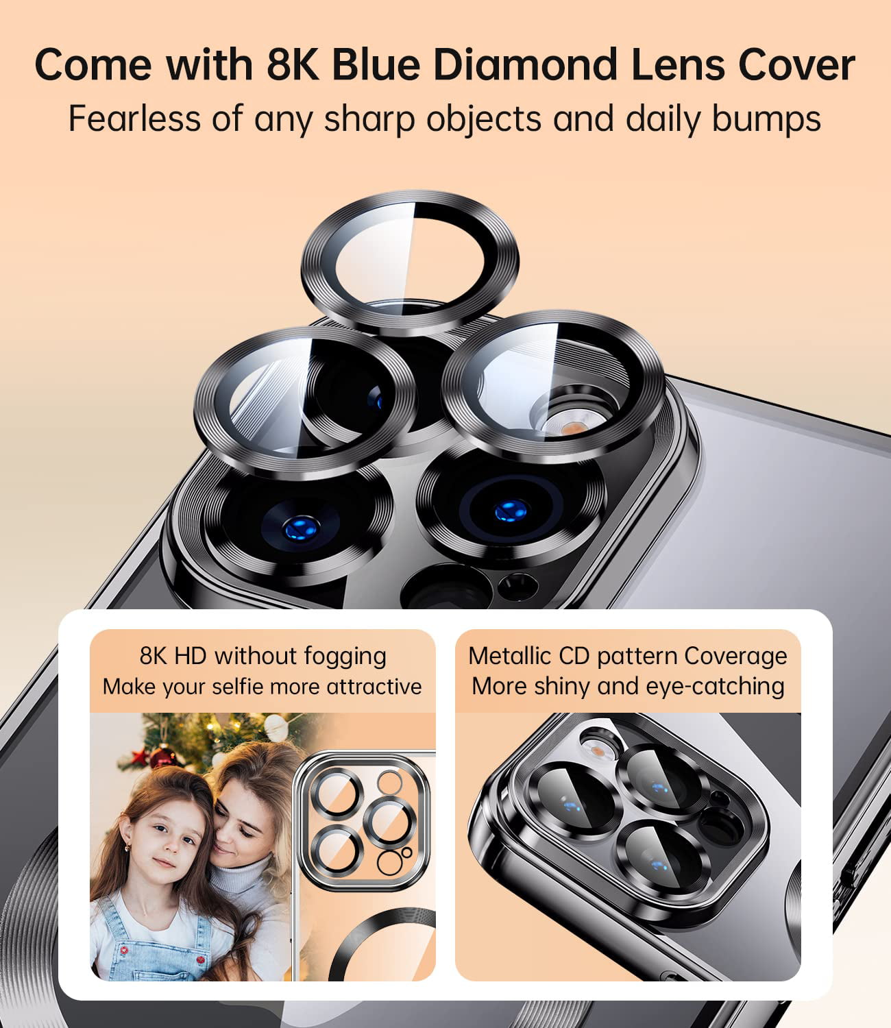 X-LEVEL Magnetic Plated Clear Case with Camera Protective for iPhone 14 Pro  / 14 Pro Max - GadStyle BD