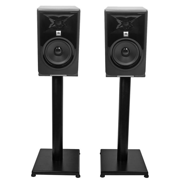 Pair JBL 305P MkII 5" Powered Studio Monitor Monitoring Speakers 21" Stands