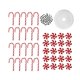 thumbnail image 3 of Adornos colgantes navideños con forma de bastón de caramelo, cuentas espaciadoras de 25 m de largo. 35mm Rojo Blanco, 3 of 9
