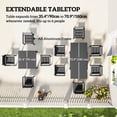 thumbnail image 4 of Outsunny Patio Dining Set, Expandable Table, 6 Stackable Chairs, Black, 4 of 10
