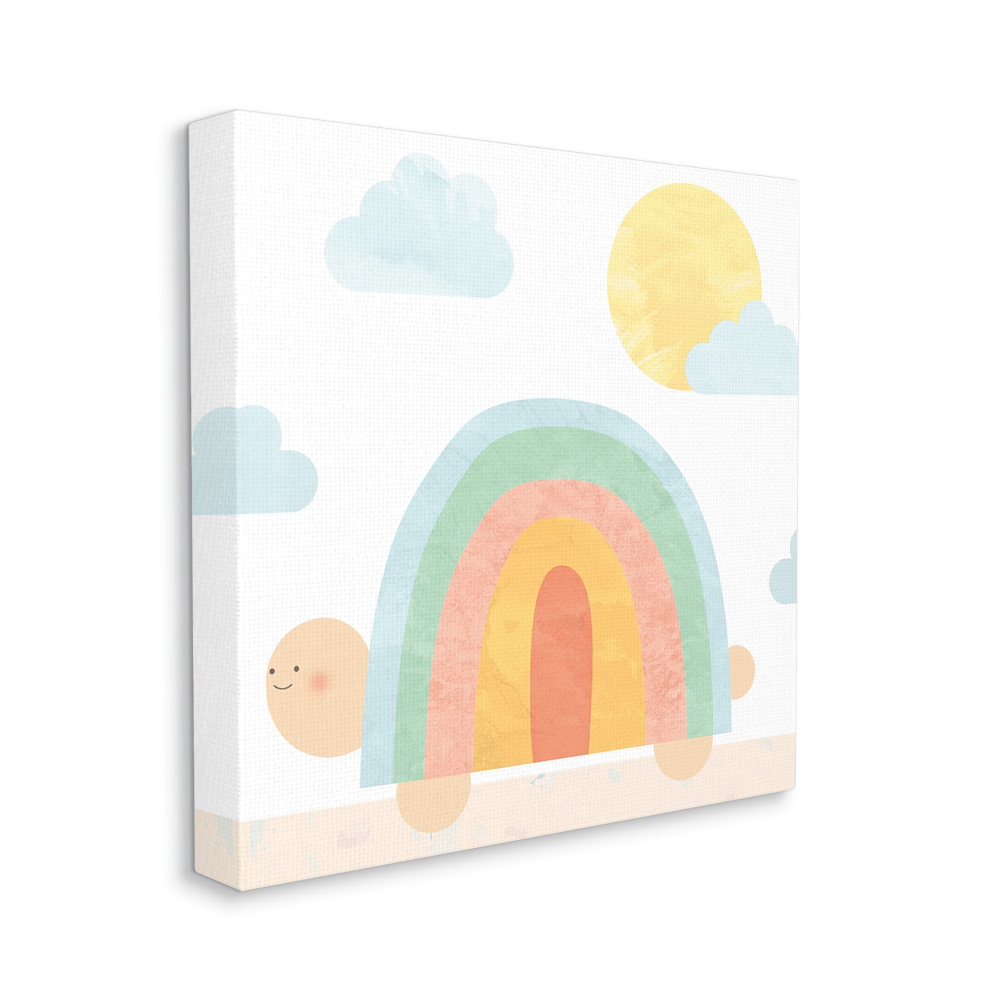Stupell Industries Rainbow Shape Turtle Shell Scene Animals & Insects Painting Gallery Wrapped Canvas Print Wall Art