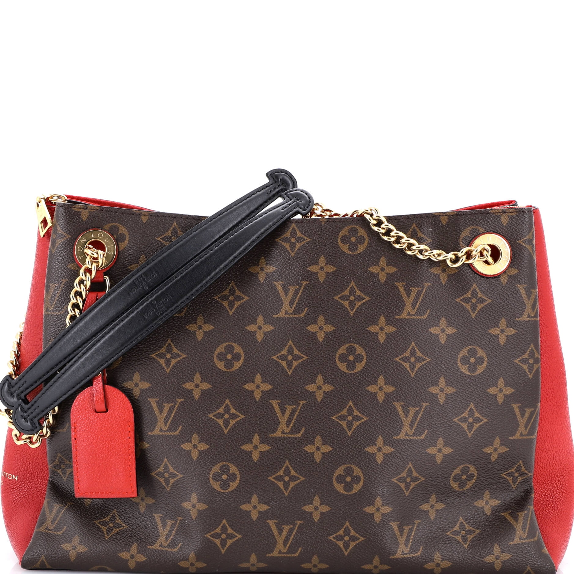 Pre-Owned Louis Vuitton Surene Handbag Monogram Canvas with Leather MM By Rebag
