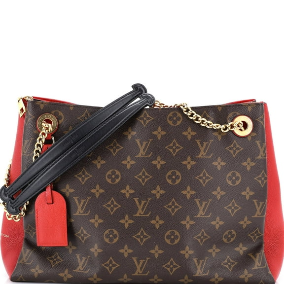 Pre-Owned Louis Vuitton Surene Handbag Monogram Canvas with Leather MM By Rebag