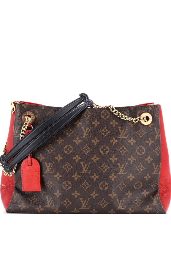 Pre-Owned Louis Vuitton Surene Handbag Monogram Canvas with Leather MM By Rebag