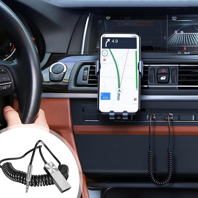 Binmer Hot-selling 5.0 Multi-functional Car Bluetooth Adapter With HD Navigation And Call Function AUX Port For Convenience