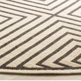 thumbnail image 3 of Safavieh Linden Amelia Geometric Indoor/Outdoor Area Rug, Creme/Brown, 6'7" x 6'7" Round, 3 of 8