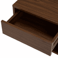 thumbnail image 6 of Set of 2 Hanging Nightstand with Open Shelf, Wall-mounted Wood Floating End Table for Bedroom Living Room, Walnut, 6 of 8