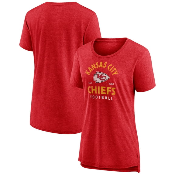 Women's Red Kansas City Chiefs Vintage Arch Tri-Blend T-Shirt