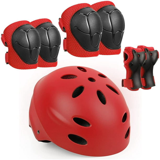 Kids Protective Gear Kid Bike Helmet Knee Pads and Elbow Pads Set with Wrist Guard Skateboard Accessories for Rollerblading Skateboard Cycling Skating Bike Scooter. Walmart