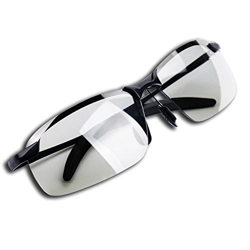 Polarized Photochromic Sunglasses UV400 Driving Fishing Lens Clip On Eyewear US
