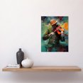thumbnail image 2 of Violinist with a Hat Playing Music on his Violin Unframed Wall Art Print Poster Home Decor Premium, 2 of 3