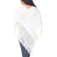 thumbnail image 2 of White Mark Poncho en Tricot à Franges pour Femme, Taille Unique, 2 of 5