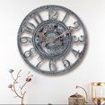 thumbnail image 1 of Retro Vintage Wall Clock Resin Grey Home Kitchen Indoor Decor Steampunk Design, 1 of 8