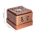 thumbnail image 4 of Incense Burner Zinc Alloy Metal Heart Sutra Disk Household Crafts Buddhist Supplies, 4 of 4
