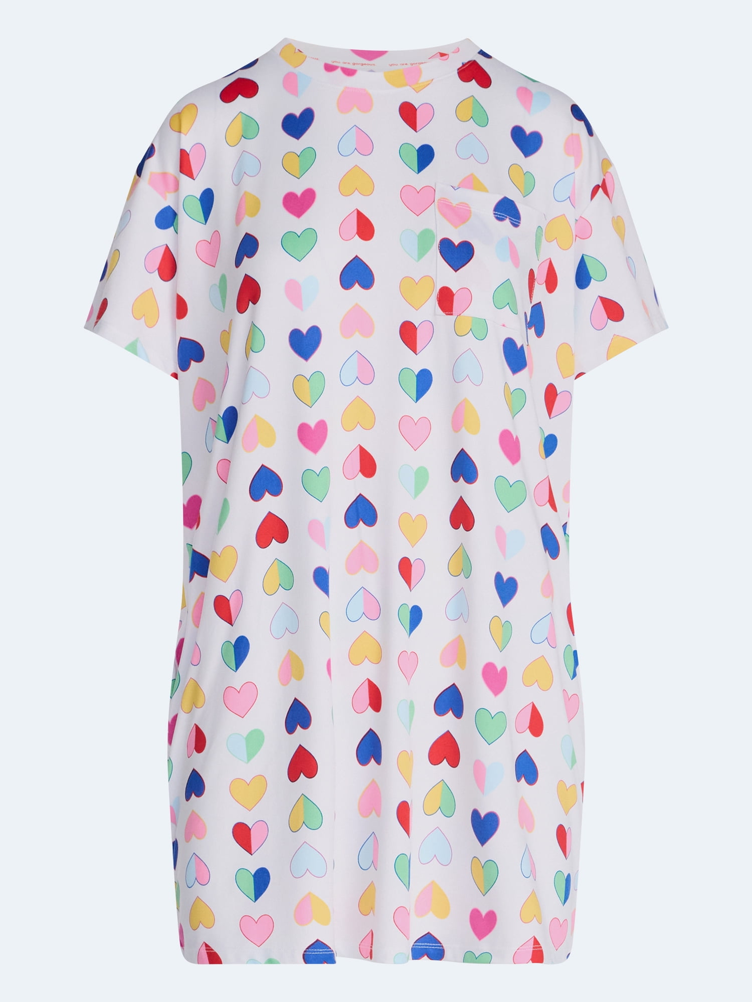 Joyspun Women's Dreamy Soft Collection Short Sleeve Sleepshirt, Sizes S/M-2X/3X