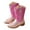 Gold, variant on Girls Boots Cowboy Boots Pointed Toe Side Zipper Classic Embroidered Boots for Big Kids Footwear Outdoor Activities Snug Daily Wear