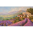 thumbnail image 2 of Obuchovsky, Yury 14x10 Black Ornate Wood Framed with Double Matting Museum Art Print Titled - Provence-Lavender Fields, 2 of 4