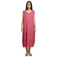 thumbnail image 1 of Moomaya Womens Lace Border Sleepwear For Ladies Button Placket Nightdress, 1 of 5