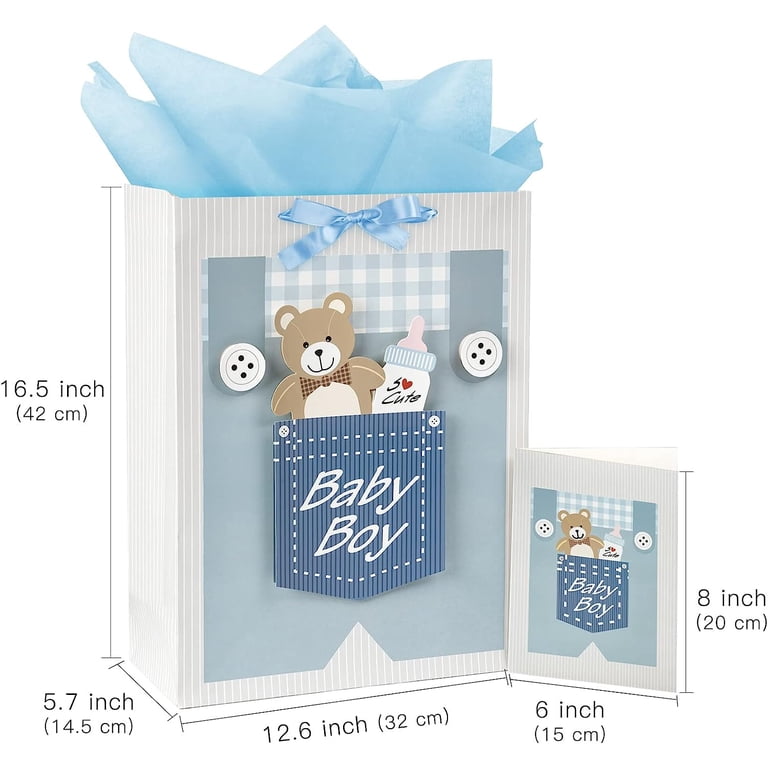 Amscan Sweet Safari Boy Baby Shower fête Sacs (12 pièces), 6 x