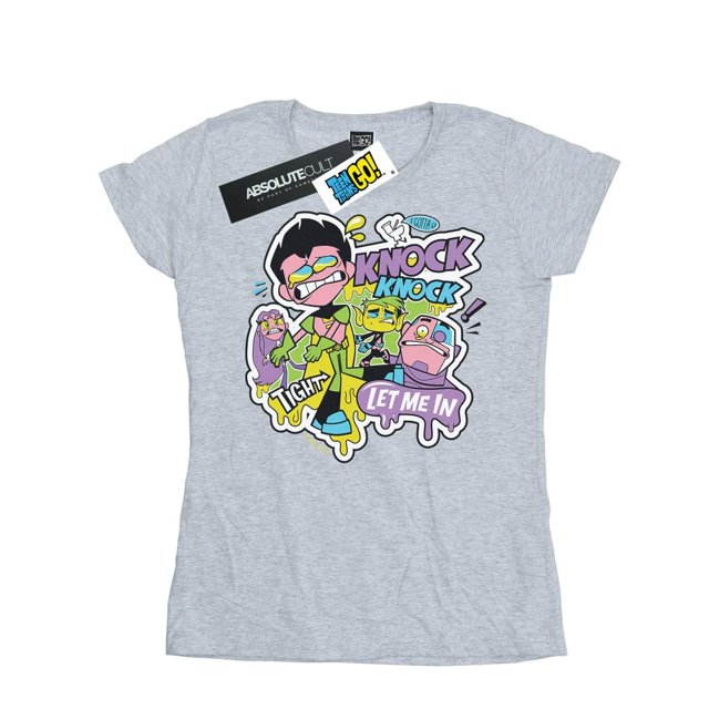 DC Comics T-Shirt en Coton pour Femmes Adolescentes Titans Go Knock