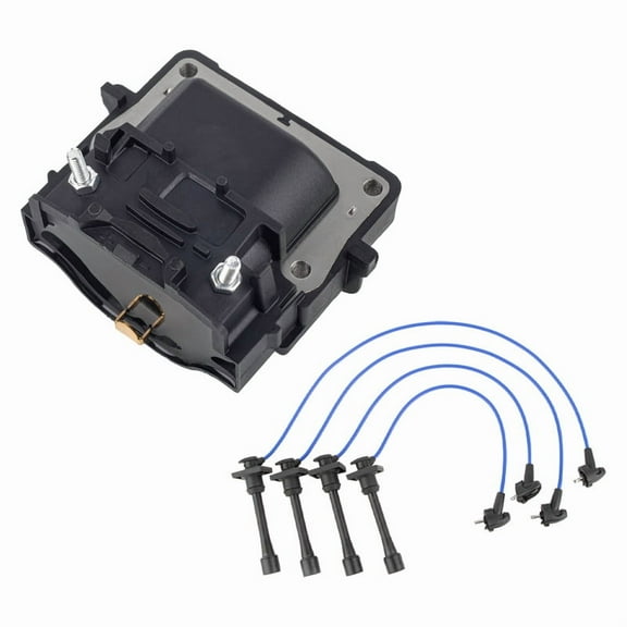 ISA Ignition Coil & Spark Plug Wire Set For Toyota Celica Corolla Geo Prizm l4 1.6L 1.8L Replacement for UF111 RCTE41