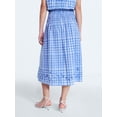 thumbnail image 3 of Free Assembly Women's and Women's Plus Embroidered Cotton Maxi Skirt with Smocked Waist, Sizes XS-4X, 3 of 6