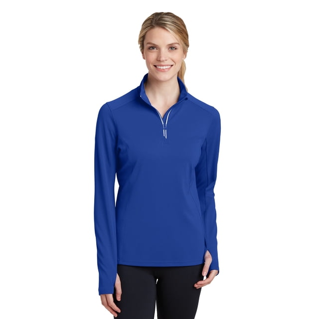 Sport-Tek® Ladies Sport-Wick® Jersey texturizado con cremallera de 1/4. LST860 deporte-tek LST860