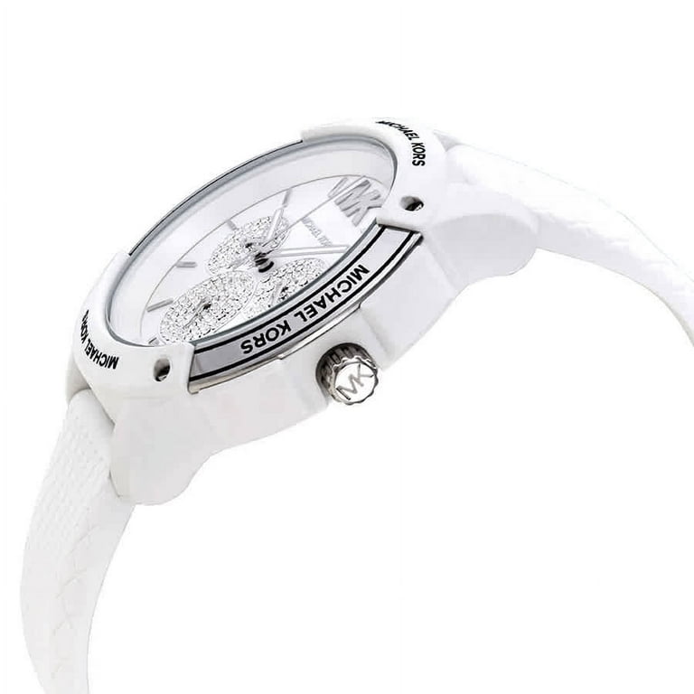 Michael Kors Ryder Crystal Quartz White Dial Unisex Watch MK6700