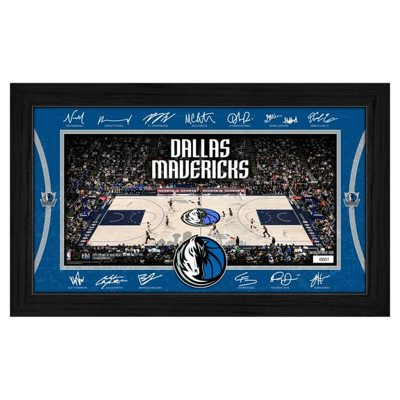 Highland Mint Dallas Mavericks 2025 Signature Court Framed Picture