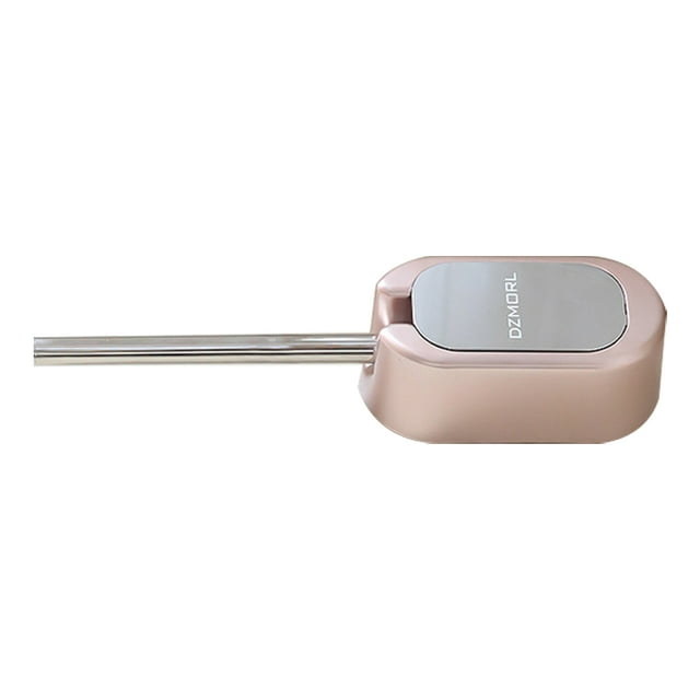 Bewildely 1 Uds cepillo de baño a prueba de fugas de agua con caja de soporte de acero Wc cabezal plano cepillo de cerdas suaves flexibles con juego de Juegos de accesorios de baño rosa Bewildely HA000134-04B