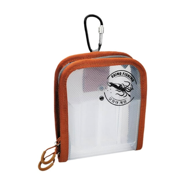 S SERENABLE Boîte à Appâts de Pêche Transparente Visuelle Double Fermeture Éclair orange Foncé