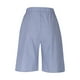 thumbnail image 4 of mfyjkho Pantalones Cortos De Gimnasio Para Mujer, Pantalón De Mujer De Rayas Y Lino Con Botones Ajustables En El Lateral Pantalones Cortos Para Mujer Xxl, 4 of 7