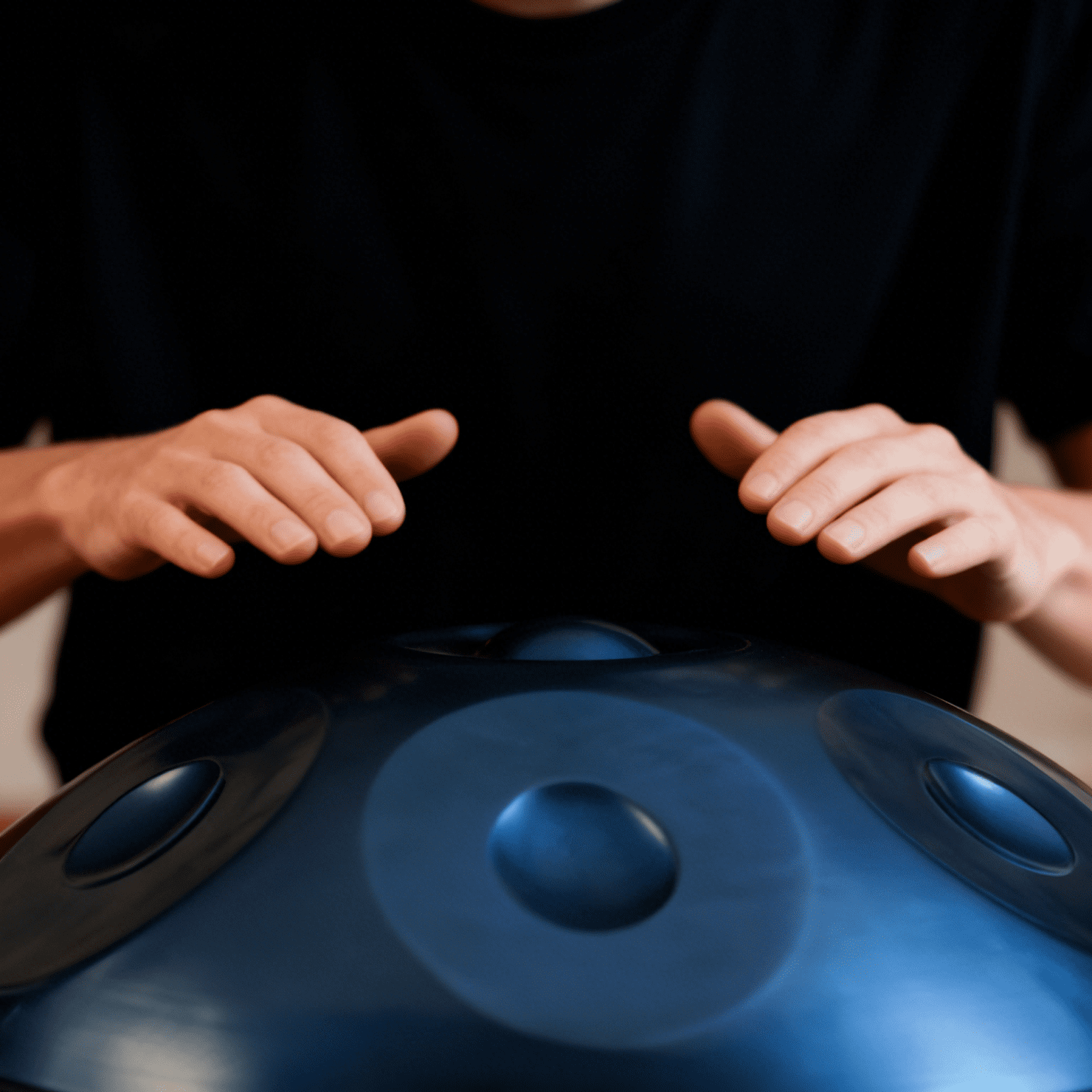 22 Inch 12 Notes Blue Handpan - Premium Steel Tongue Drum with Rich Resonance | For Beginners & Pros - Great for Yoga, Meditation, Sound Therapy & Gifts